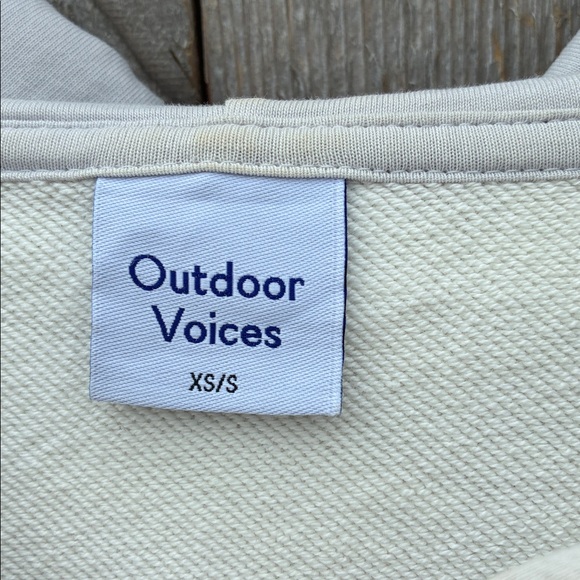 Outdoor Voices Soft Cotton Oversized Hoodie- dove/ bone - Picture 5 of 9
